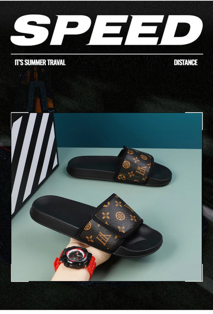 Man Sandal House Slippers Men's Genuine Leather Sandals Comfortable  Man Summer Shoes Sale Genuine Mens Slipper Flip Flop Slides