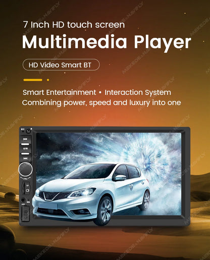 1DIN 7inch HD Touch Screen Universal Car Radio Multimedia Player MP5 Car-play Auto BT For Ford Honda Hyundai KIA Fiat VW Nissan