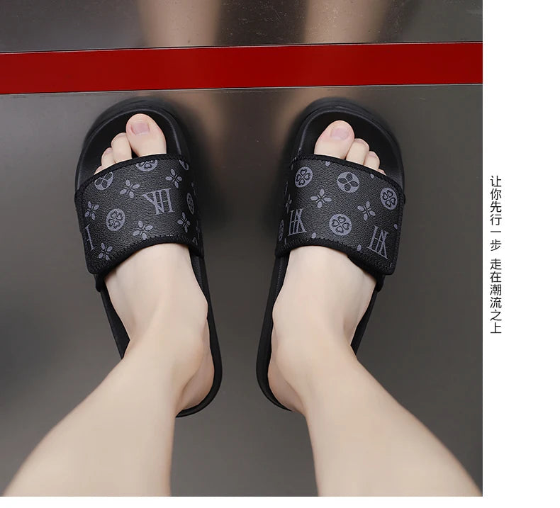 Man Sandal House Slippers Men's Genuine Leather Sandals Comfortable  Man Summer Shoes Sale Genuine Mens Slipper Flip Flop Slides