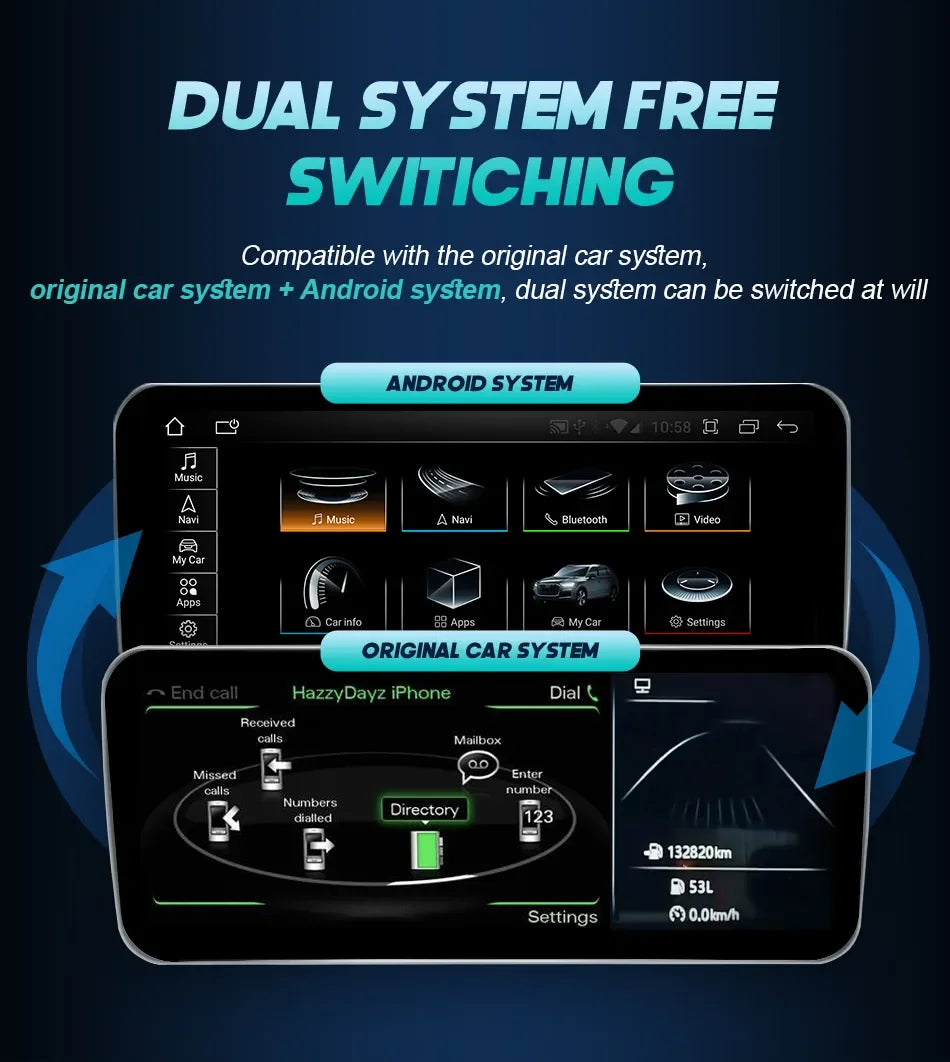 Android 14 Auto Radio Wireless Carplay Touch Screen For Audi A6 C7 A7 2012-2018 Car Multimedia Player Navigation Stereo GPS WIFI