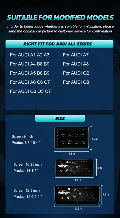 Android 14 Auto Radio Wireless Carplay Touch Screen For Audi A6 C7 A7 2012-2018 Car Multimedia Player Navigation Stereo GPS WIFI