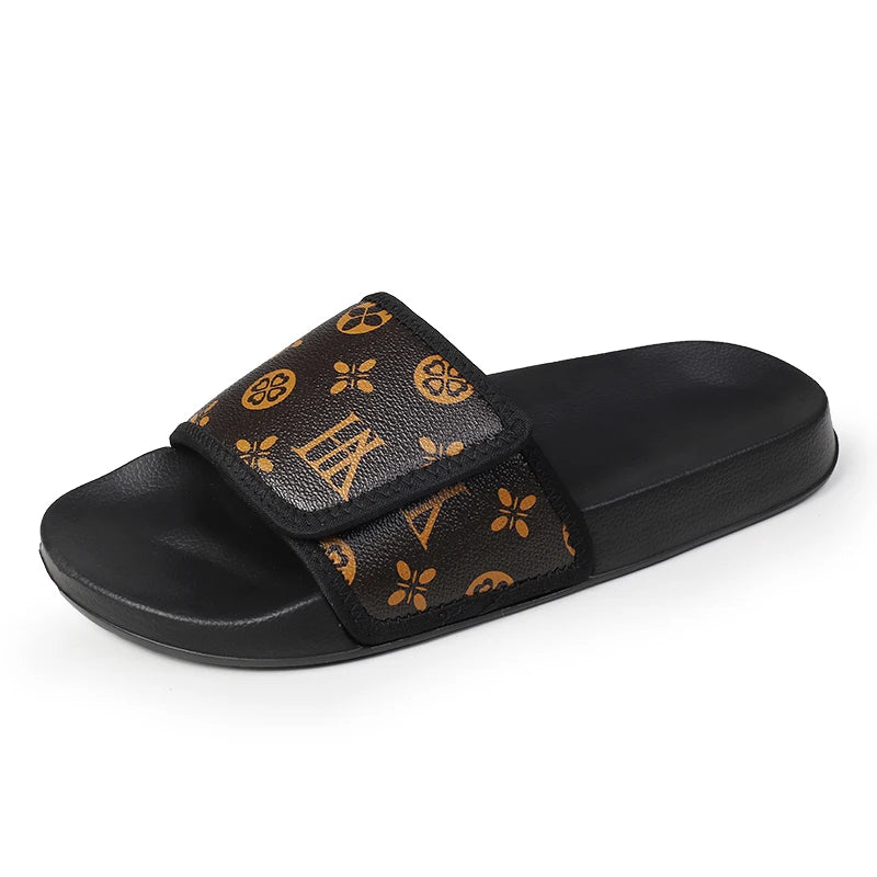 Man Sandal House Slippers Men's Genuine Leather Sandals Comfortable  Man Summer Shoes Sale Genuine Mens Slipper Flip Flop Slides