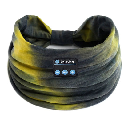 Bluetooth Earphones Sports Sleeping Headband Elastic Wireless Headphones Music Eye Mask Wireless Headset Boho Headband Yoga Work