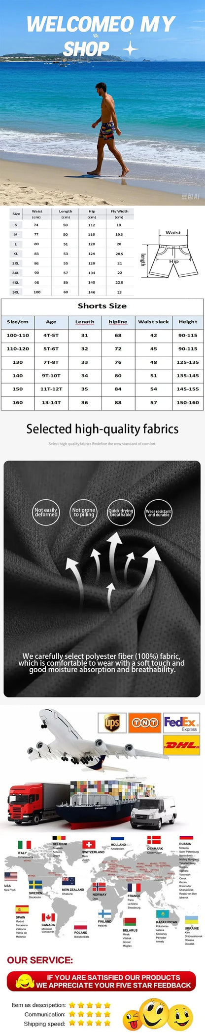 2025 Summer Hot-selling Summer Business Casual Comfortable Shorts Breathable Quick-drying Downhill Motorcycle Men's Shorts