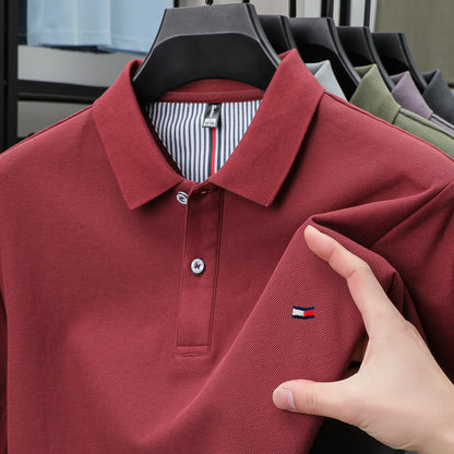 100% pure cotton summer new men's short sleeve high-end custom brand POLO shirt designer exquisite embroidery T-shirt casual top