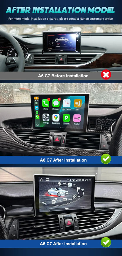 Android 14 Auto Radio Wireless Carplay Touch Screen For Audi A6 C7 A7 2012-2018 Car Multimedia Player Navigation Stereo GPS WIFI
