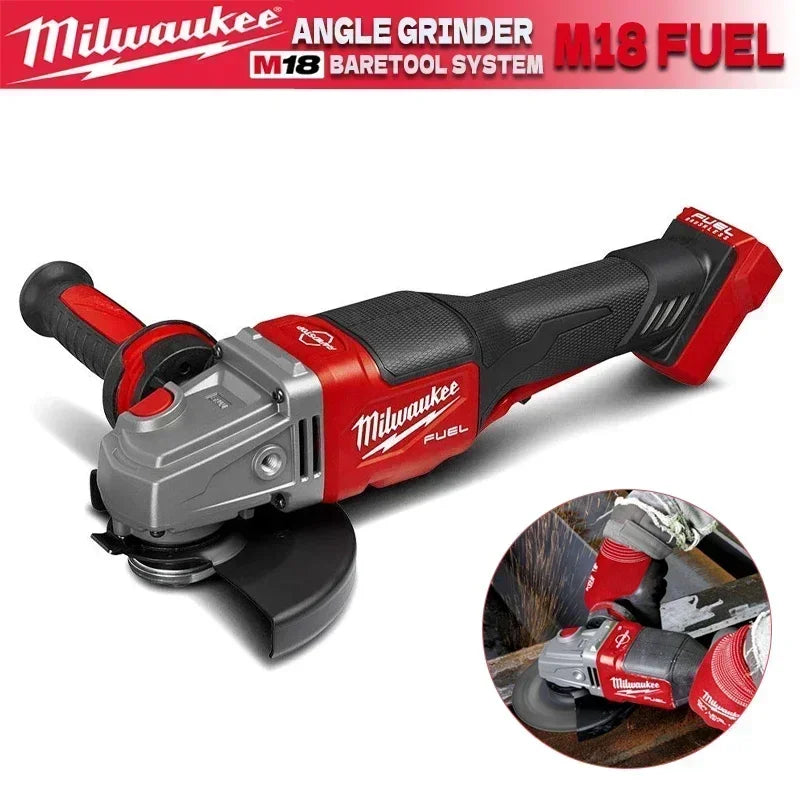 Milwaukee 100mm/125mm Braking Brushless Angle Grinder M14 Electric Cordless Polishing 3 Gears Variable Speed Cutting Power Tools