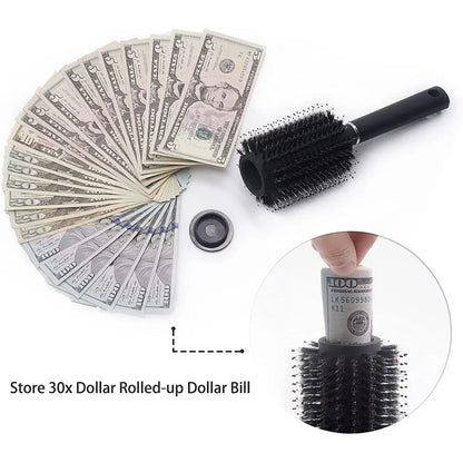 Hair Comb Secret Stash Hidden Safe Diversion Brush Key Safe Box Hiding Diamond Jewelry Storage Discreet Secret Removable Lid