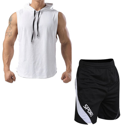 New Summer Men's Two Piece Set Casual T-Shirt and Shorts Set Men Women Sports Suit Fashion Short Sleeve Tracksuit Hooded T-shirt
