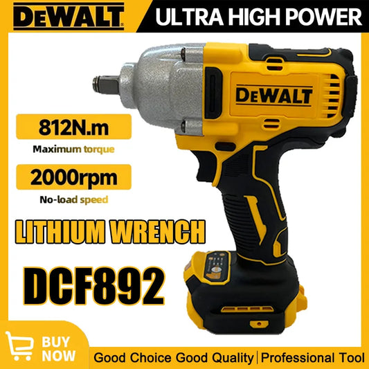 Dewalt DCF892 812N.m Brushless Electric Wrench 1/2 Inch Cordless Impact Driver High Torque Three Speed Auto Repair Power Tools