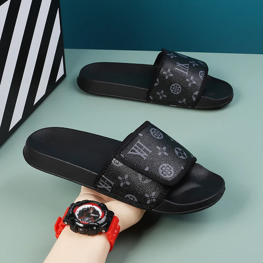 Man Sandal House Slippers Men's Genuine Leather Sandals Comfortable  Man Summer Shoes Sale Genuine Mens Slipper Flip Flop Slides