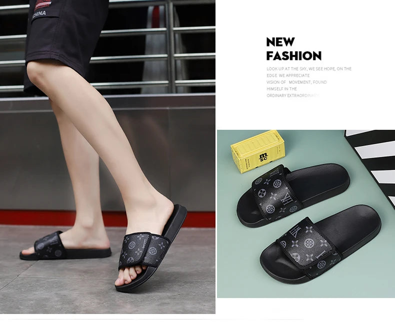 Man Sandal House Slippers Men's Genuine Leather Sandals Comfortable  Man Summer Shoes Sale Genuine Mens Slipper Flip Flop Slides