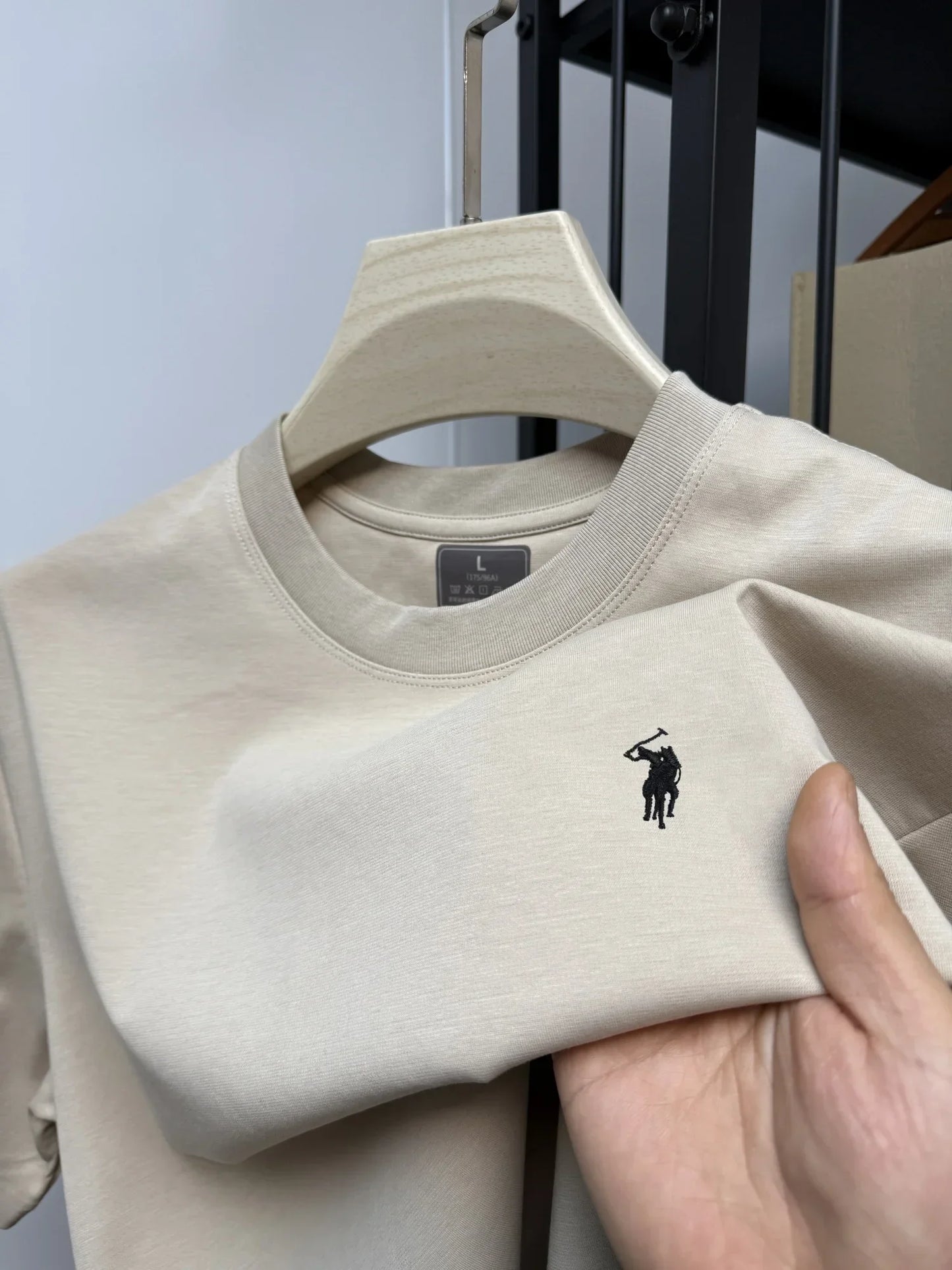 Luxury brand Paul embroidery short sleeved T-shirt 2025 summer new item for men high-quality silk cotton comfortable casual top