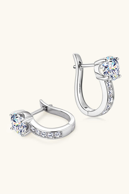 carat moissanite earrings – 925 silver
