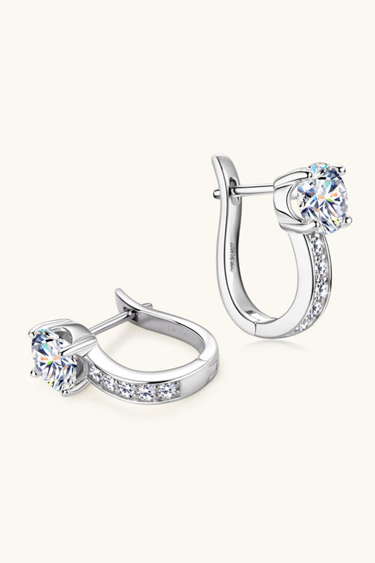 carat moissanite earrings – 925 silver