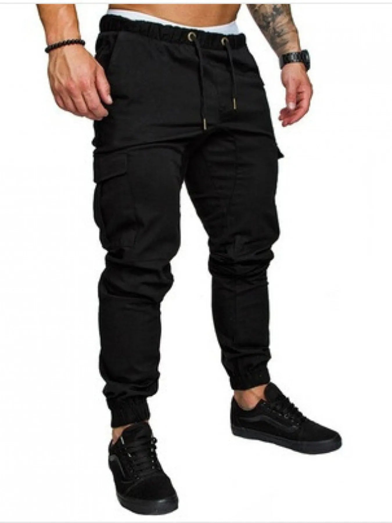 Men's Full Size Cargo Jogger with Drawstring Waistband Plus Size The DmGLabeL 