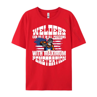 Welders Fabrication Steel Mig Arc Tig Welding Metal Workers Vintage T Shirt Men Man Men Clothing Illustration Tee Men's Clothing