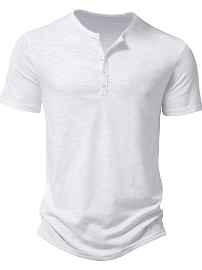 Men's Button Detail Short Sleeve Top