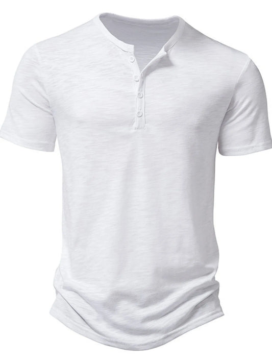 Men's Button Detail Short Sleeve Top