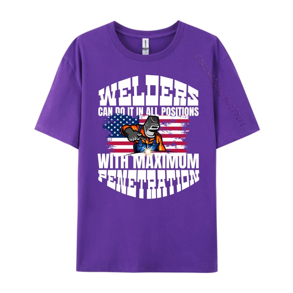 Welders Fabrication Steel Mig Arc Tig Welding Metal Workers Vintage T Shirt Men Man Men Clothing Illustration Tee Men's Clothing