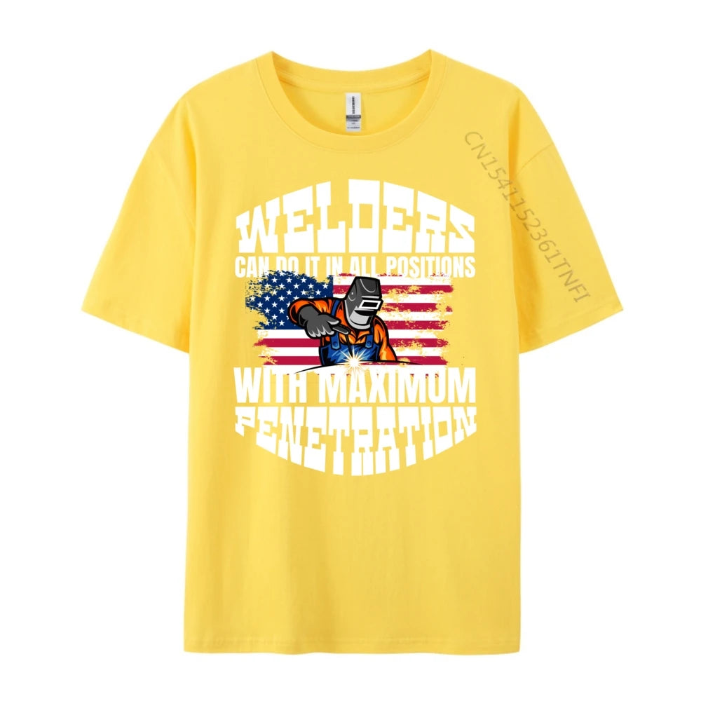 Welders Fabrication Steel Mig Arc Tig Welding Metal Workers Vintage T Shirt Men Man Men Clothing Illustration Tee Men's Clothing