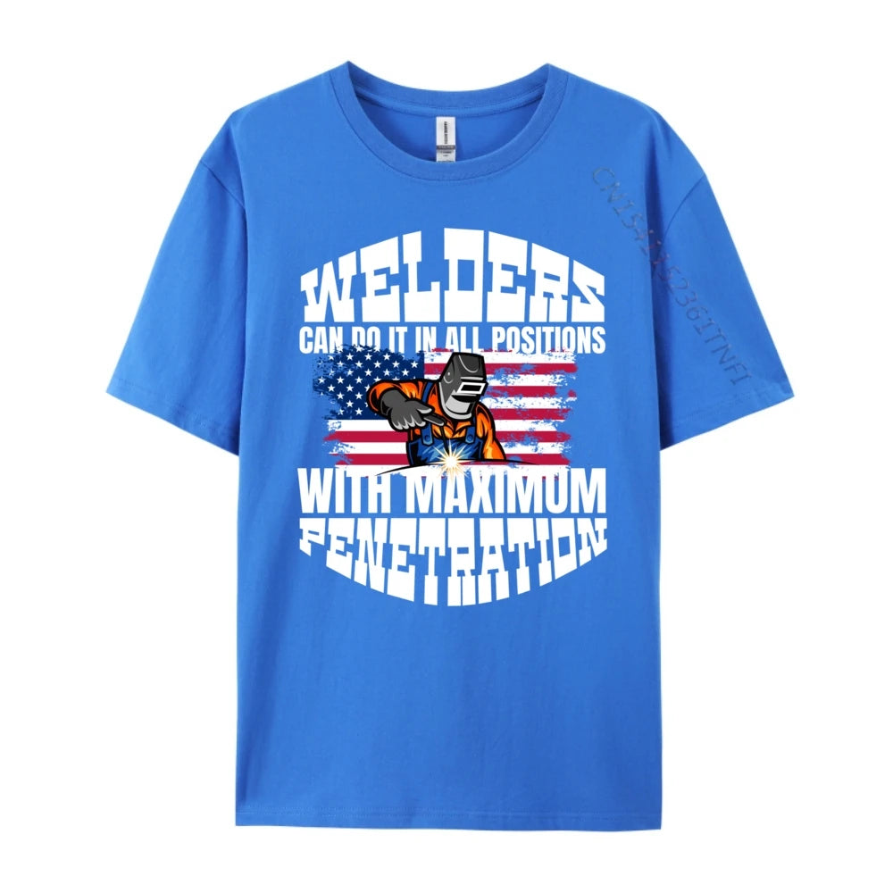 Welders Fabrication Steel Mig Arc Tig Welding Metal Workers Vintage T Shirt Men Man Men Clothing Illustration Tee Men's Clothing
