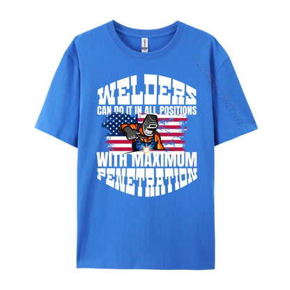 Welders Fabrication Steel Mig Arc Tig Welding Metal Workers Vintage T Shirt Men Man Men Clothing Illustration Tee Men's Clothing