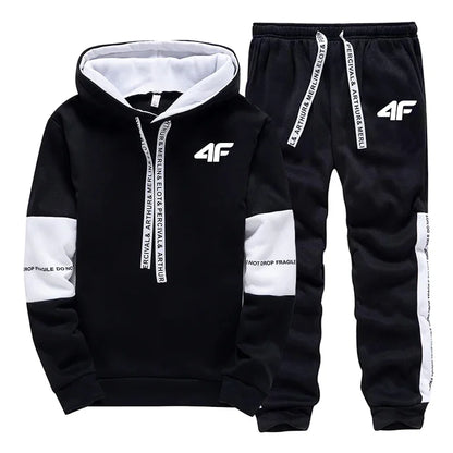 Hot Sale Men's Tracksuit Hooded Long Sleeves Casual Single Piece Sweatshirts And Daily Sports Sweatpants Comfort Outdoor Jogging