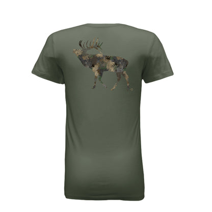 Women's Forest Splash Burst Camo Elk T-Shirt